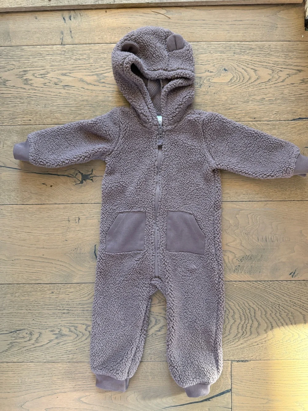 Carter’s Teddy Bear Sherpa Fleece Hooded Jumpsuit 12-18M